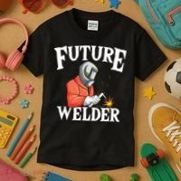 Future Welder Welding Helmet Metal Fabrication Fusing MIG Kids T-Shirt thumb 3
