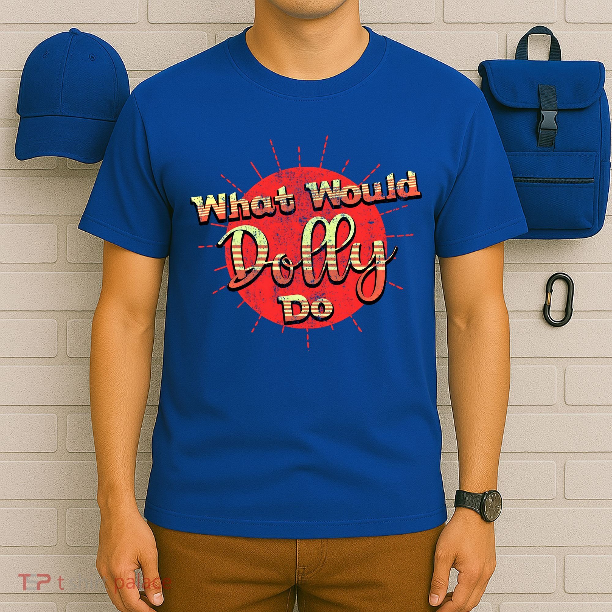 Funny What Would Dolly Do Vintage Distressed Retro Gift T-Shirt