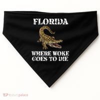 Florida Where Woke Goes To Die Alligator USA-Made Doggie Bandana thumb 0