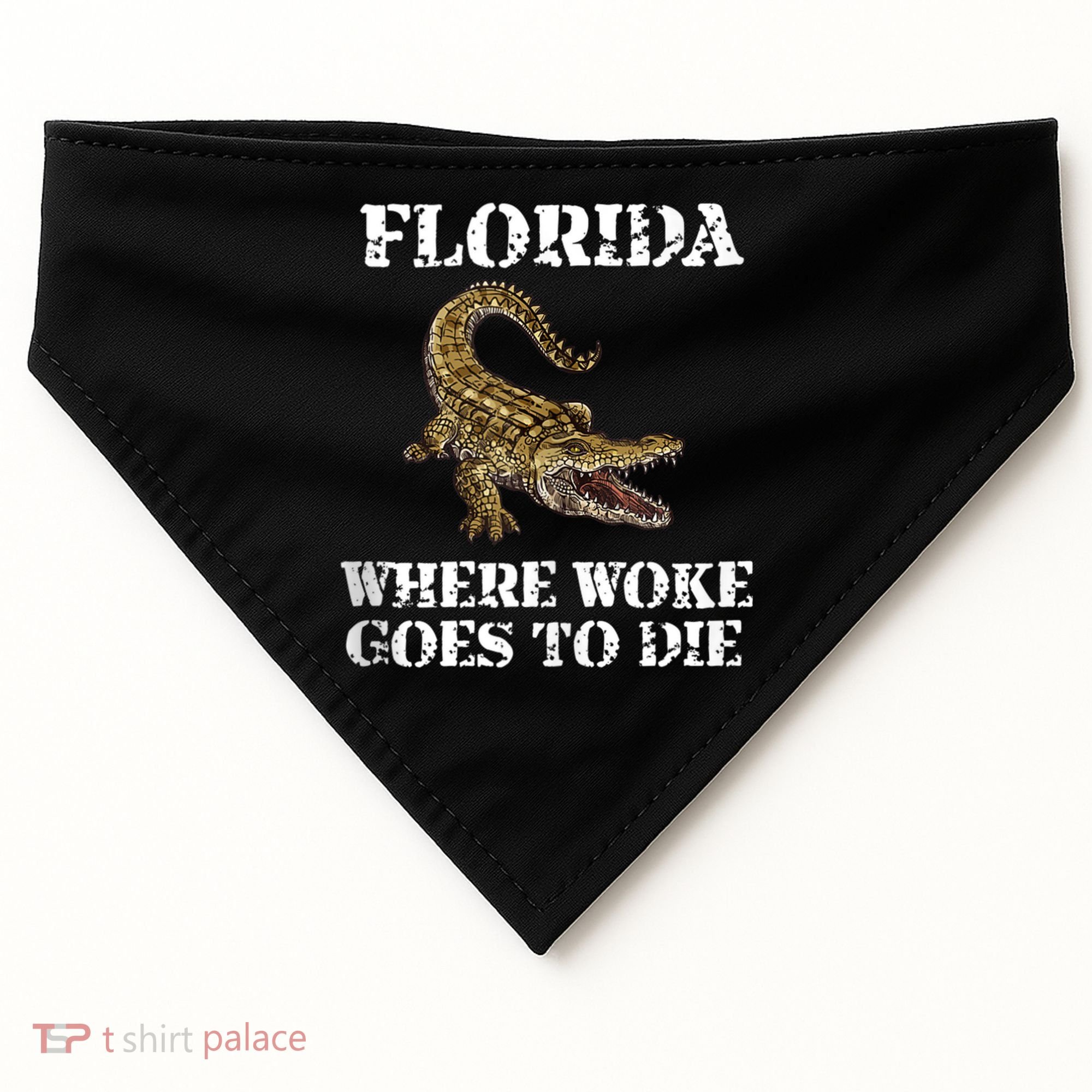 Florida Where Woke Goes To Die Alligator USA-Made Doggie Bandana
