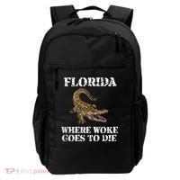 Florida Where Woke Goes To Die Alligator Backpack thumb 0