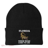 Florida Where Woke Goes To Die Alligator Beanie thumb 0