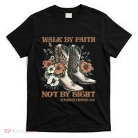 Faith We Walk By Faith Not By Sight Christian T-Shirt thumb 0