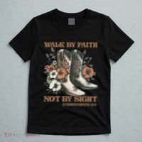 Faith We Walk By Faith Not By Sight Christian T-Shirt thumb 5