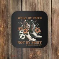 Faith We Walk By Faith Not By Sight Christian Coaster thumb 0