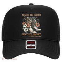 Faith We Walk By Faith Not By Sight Christian Hat thumb 0