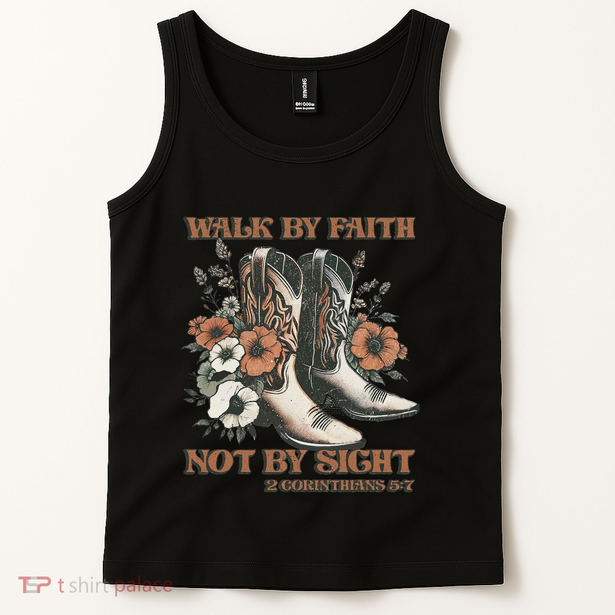 Faith We Walk By Faith Not By Sight Christian Tank Top