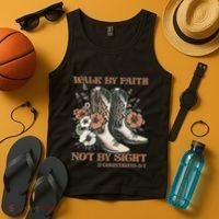 Faith We Walk By Faith Not By Sight Christian Tank Top thumb 4