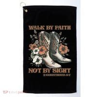 Faith We Walk By Faith Not By Sight Christian Golf Towel thumb 0