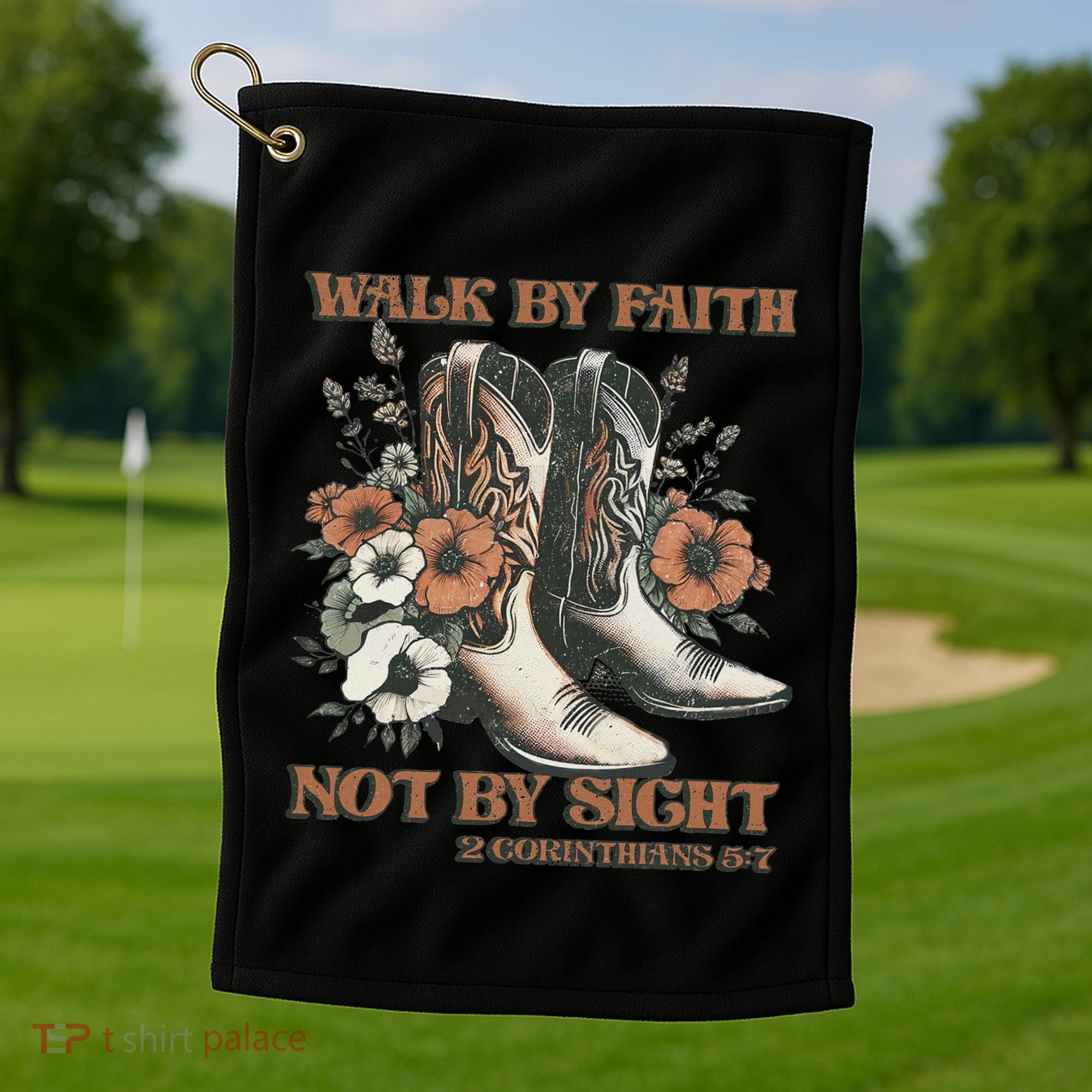 Faith We Walk By Faith Not By Sight Christian Golf Towel