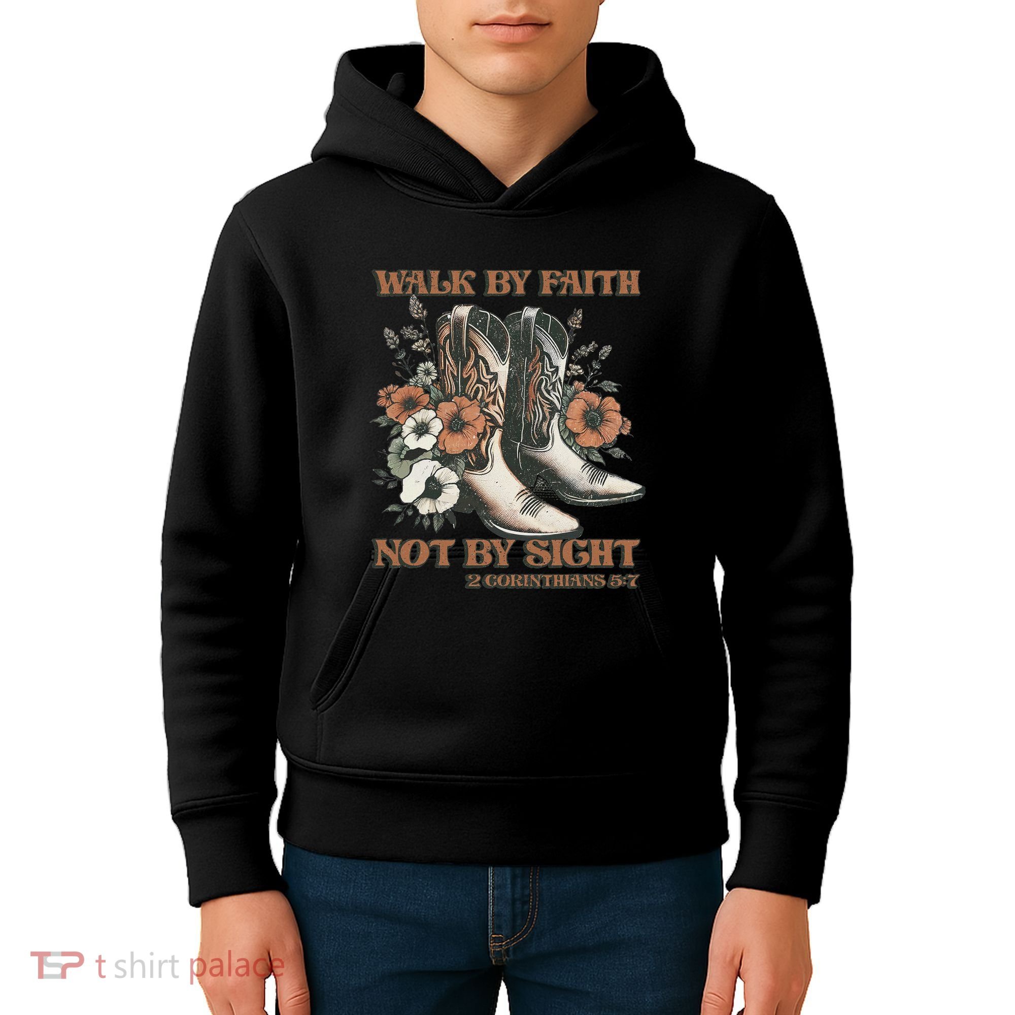 Faith We Walk By Faith Not By Sight Christian Kids Hoodie