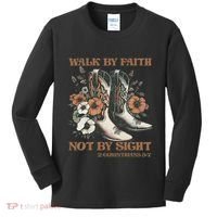 Faith We Walk By Faith Not By Sight Christian Kids Long Sleeve Shirt thumb 0