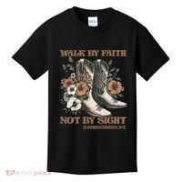 Faith We Walk By Faith Not By Sight Christian Kids T-Shirt thumb 0