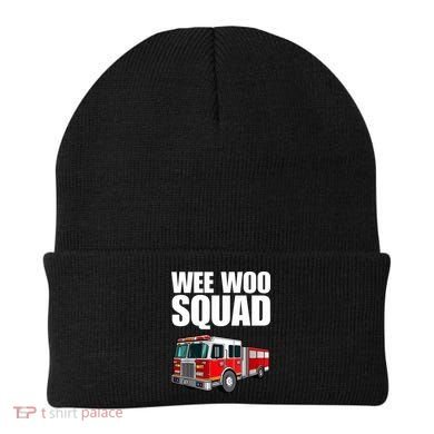 Funny Wee Woo Squad Fire Truck Design Beanie
