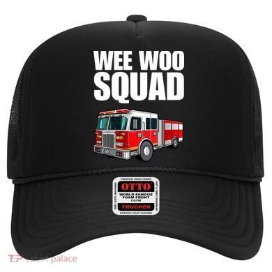 Funny Wee Woo Squad Fire Truck Design Hat