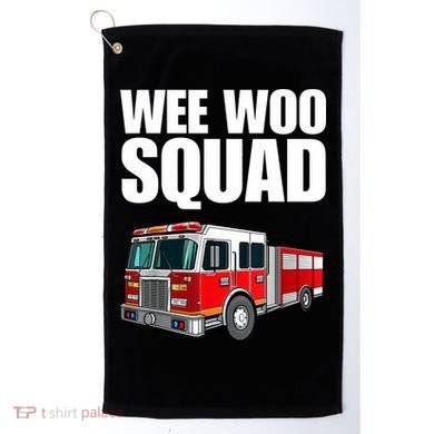 Funny Wee Woo Squad Fire Truck Design Golf Towel