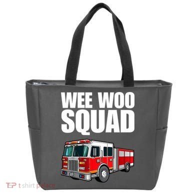 Funny Wee Woo Squad Fire Truck Design Tote Bag