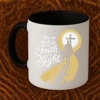 For We Walk Faith Not By Sight Christian Bible Verse Coffee Mug thumb 2