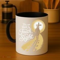 For We Walk Faith Not By Sight Christian Bible Verse Coffee Mug thumb 4