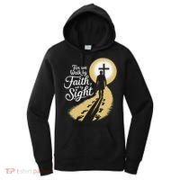 For We Walk Faith Not By Sight Christian Bible Verse Women's Hoodie thumb 0