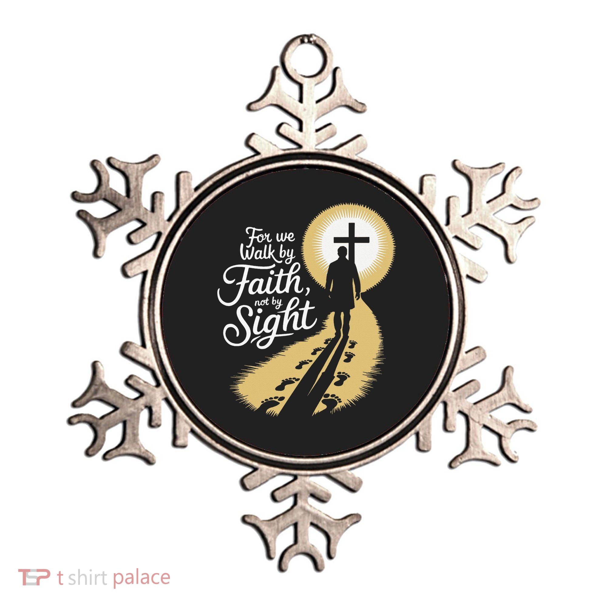 For We Walk Faith Not By Sight Christian Bible Verse Ornament