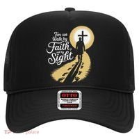 For We Walk Faith Not By Sight Christian Bible Verse Hat thumb 0