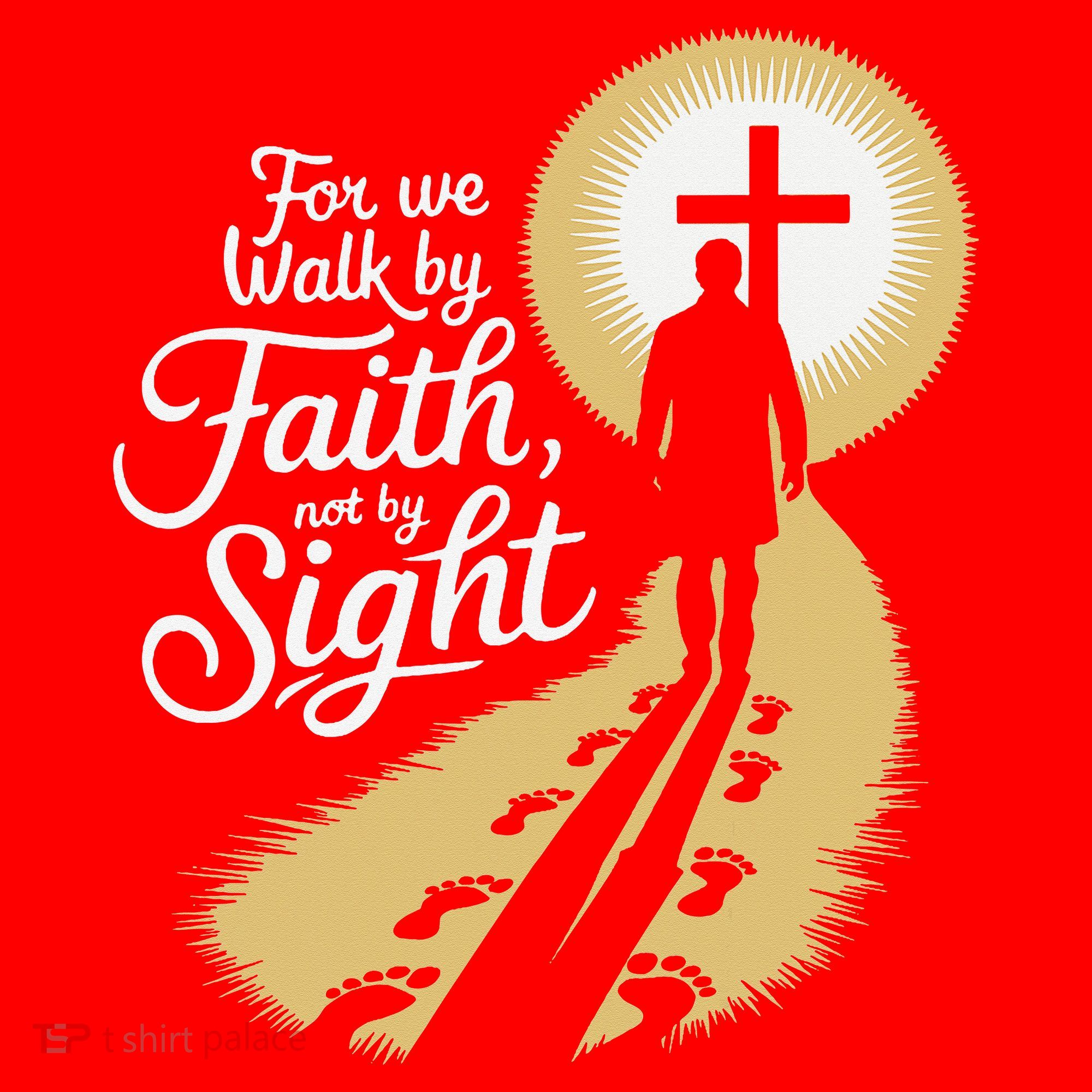 For We Walk Faith Not By Sight Christian Bible Verse Santa Hat