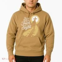 For We Walk Faith Not By Sight Christian Bible Verse Hoodie thumb 2