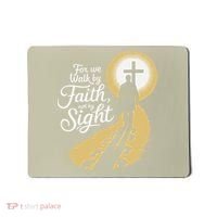 For We Walk Faith Not By Sight Christian Bible Verse Mousepad thumb 0