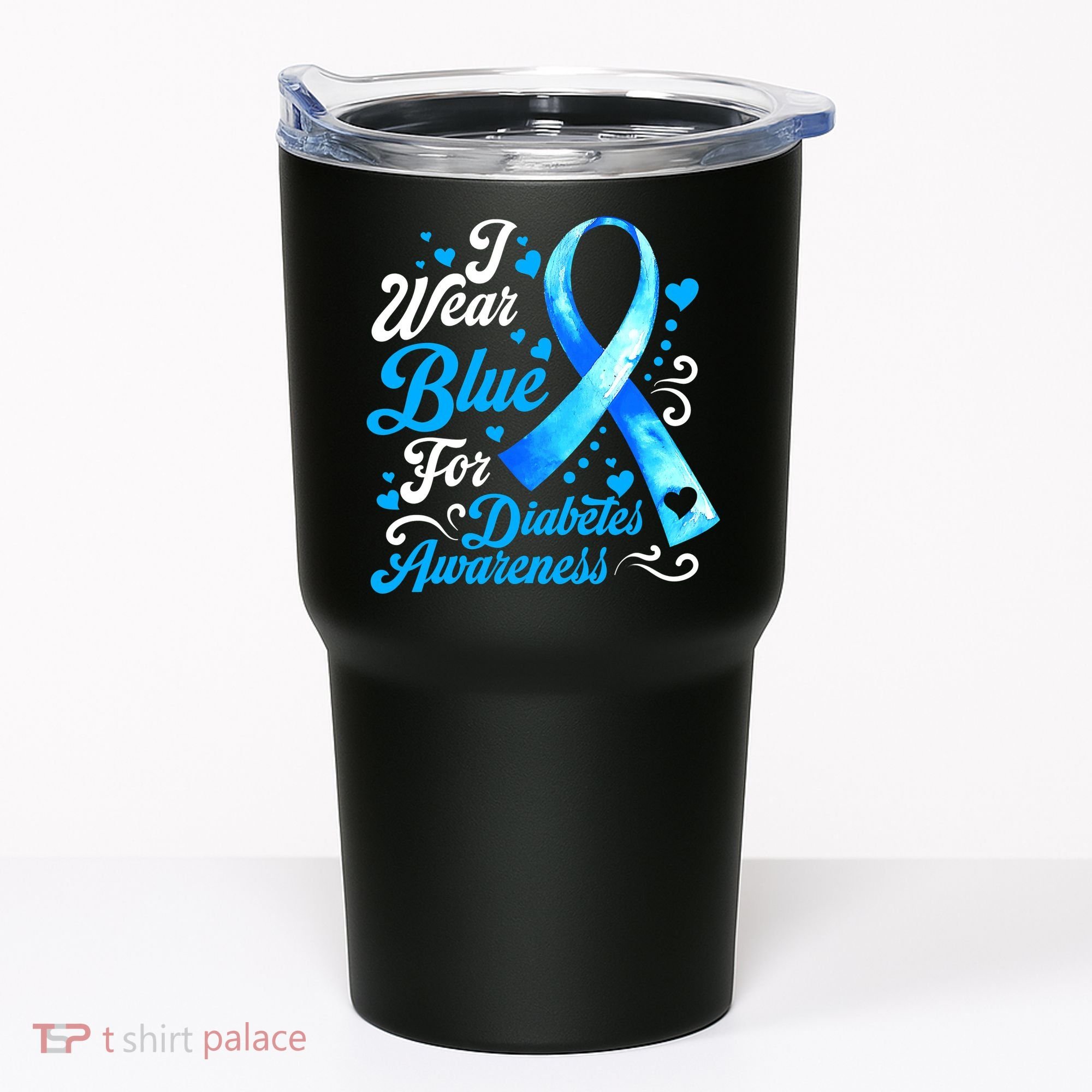 Funny We Wear Blue Ribbon Diabetes Awareness Gift  Tumbler