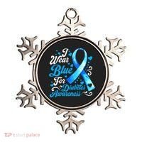 Funny We Wear Blue Ribbon Diabetes Awareness Gift  Ornament thumb 0