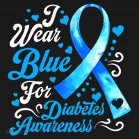 Funny We Wear Blue Ribbon Diabetes Awareness Gift  Baby Bodysuit thumb 2
