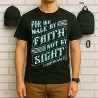 For We Walk By Faith Not By Sight T-Shirt thumb 6