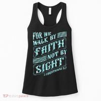 For We Walk By Faith Not By Sight Women's Tank Top thumb 0