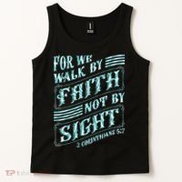 For We Walk By Faith Not By Sight Tank Top thumb 2