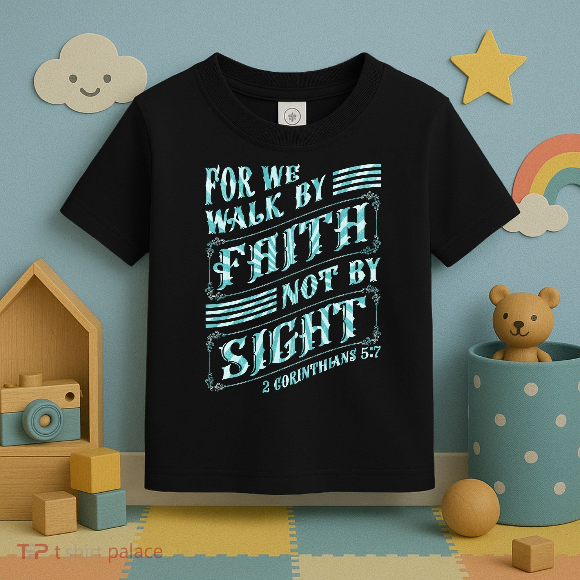 For We Walk By Faith Not By Sight Toddler T-Shirt