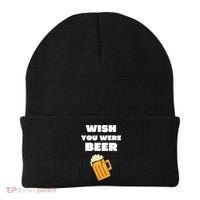 Funny Wish You Were Beer Beanie thumb 0