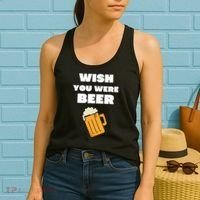 Funny Wish You Were Beer Women's Tank Top thumb 2