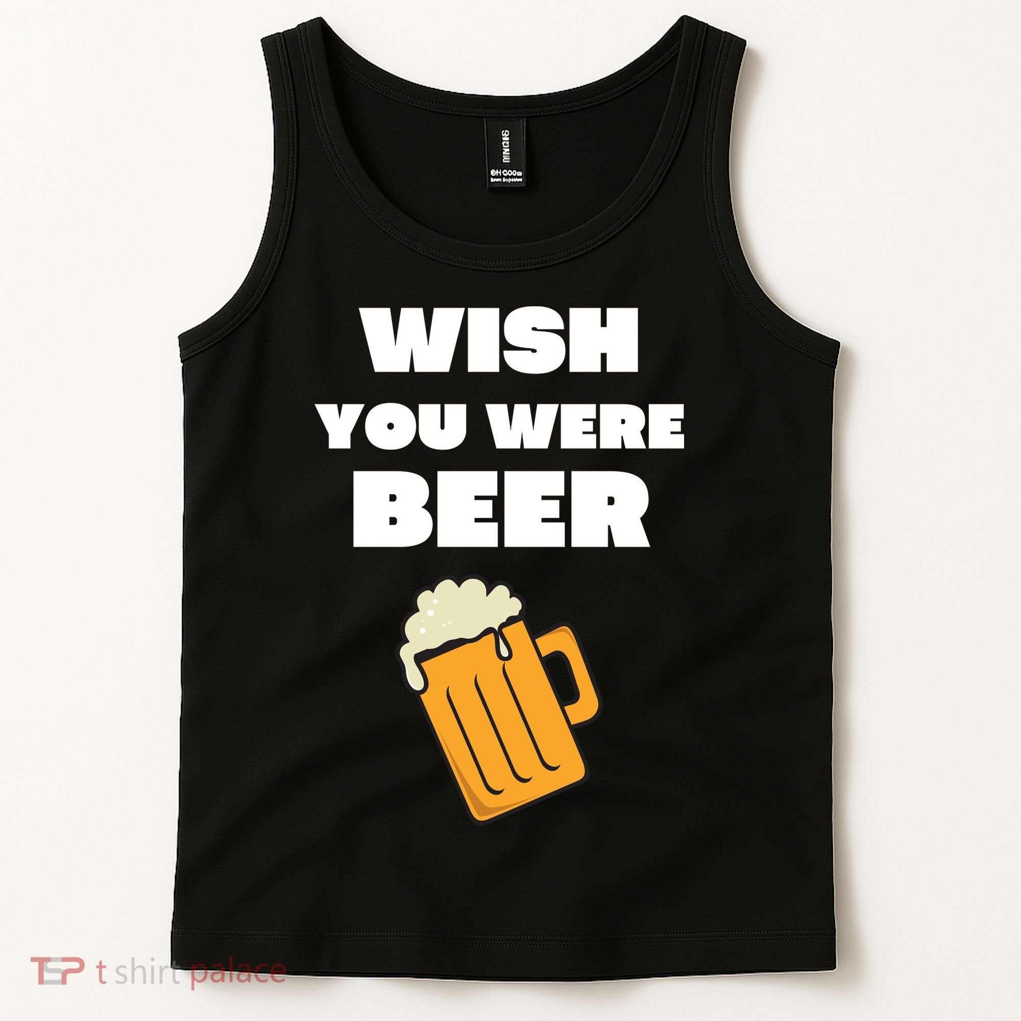 Funny Wish You Were Beer Tank Top