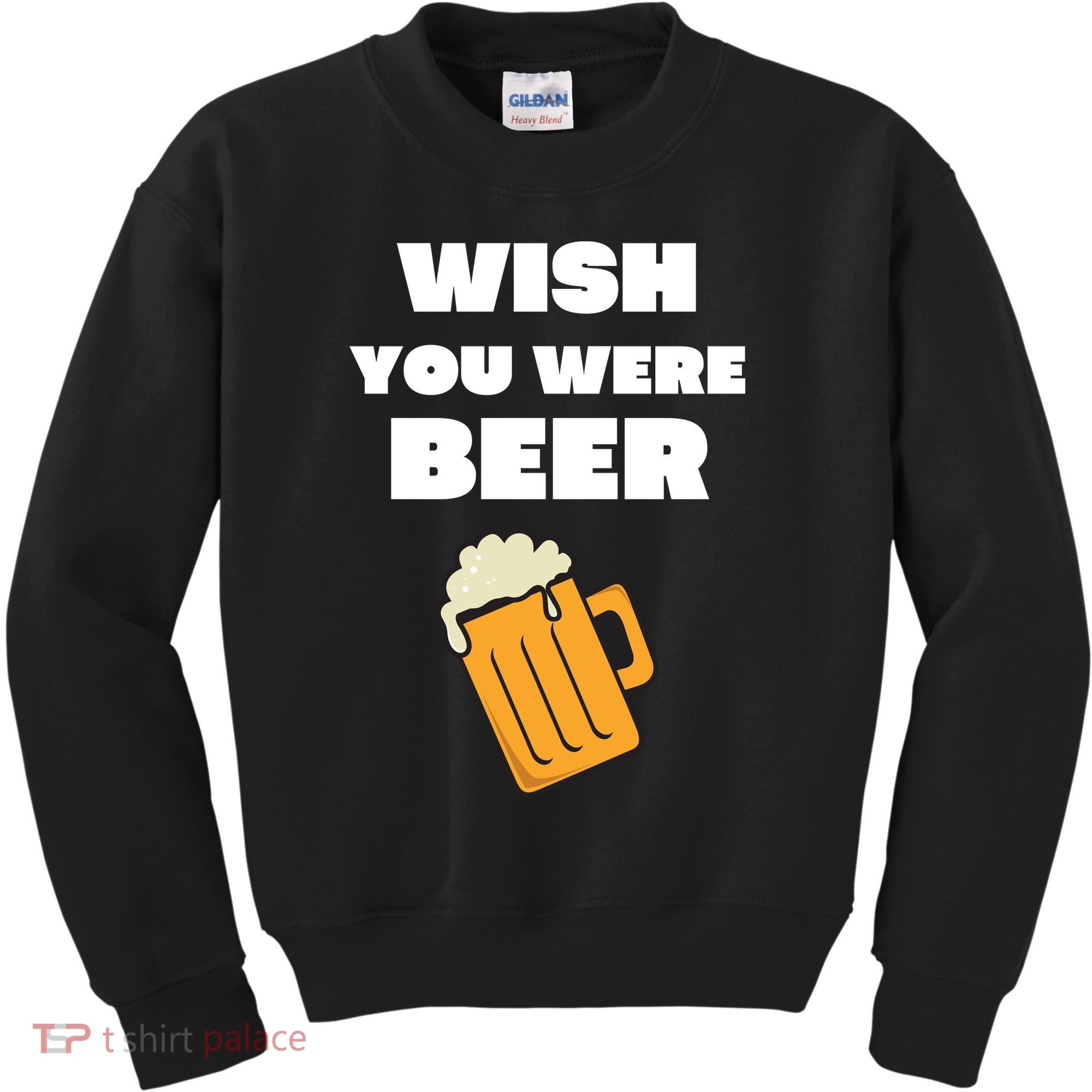 Funny Wish You Were Beer Kids Sweatshirt