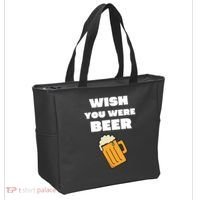 Funny Wish You Were Beer Tote Bag thumb 2