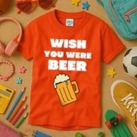 Funny Wish You Were Beer Kids T-Shirt thumb 3
