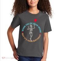 Funny When You're Dead Inside But It's Your Birthday Skeleton Kids T-Shirt thumb 2