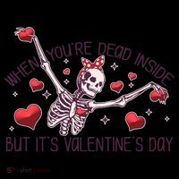 Funny When You're Dead Inside But It's Valentine's Day Heart Skeleton Coffee Mug thumb 5