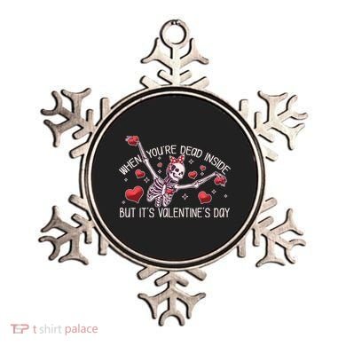 Funny When You're Dead Inside But It's Valentine's Day Heart Skeleton Ornament