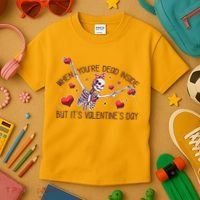Funny When You're Dead Inside But It's Valentine's Day Heart Skeleton Kids T-Shirt thumb 3
