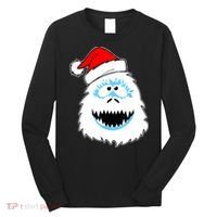 Funny Xmas Abominable Snowman Bigfoot Yeti Retro Christmas Long Sleeve Shirt thumb 0