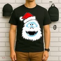 Funny Xmas Abominable Snowman Bigfoot Yeti Retro Christmas T-Shirt thumb 6