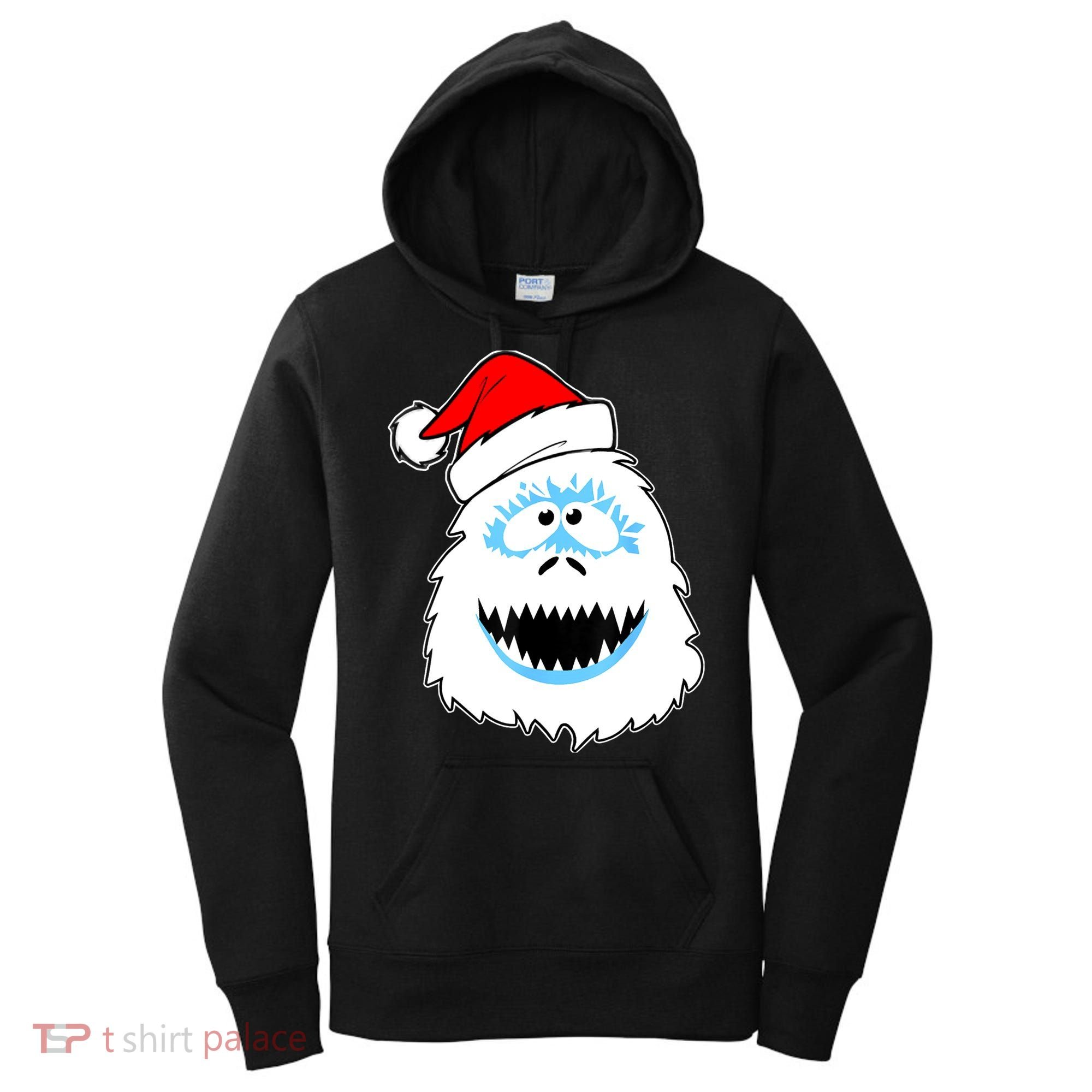 Funny Xmas Abominable Snowman Bigfoot Yeti Retro Christmas Women's Hoodie