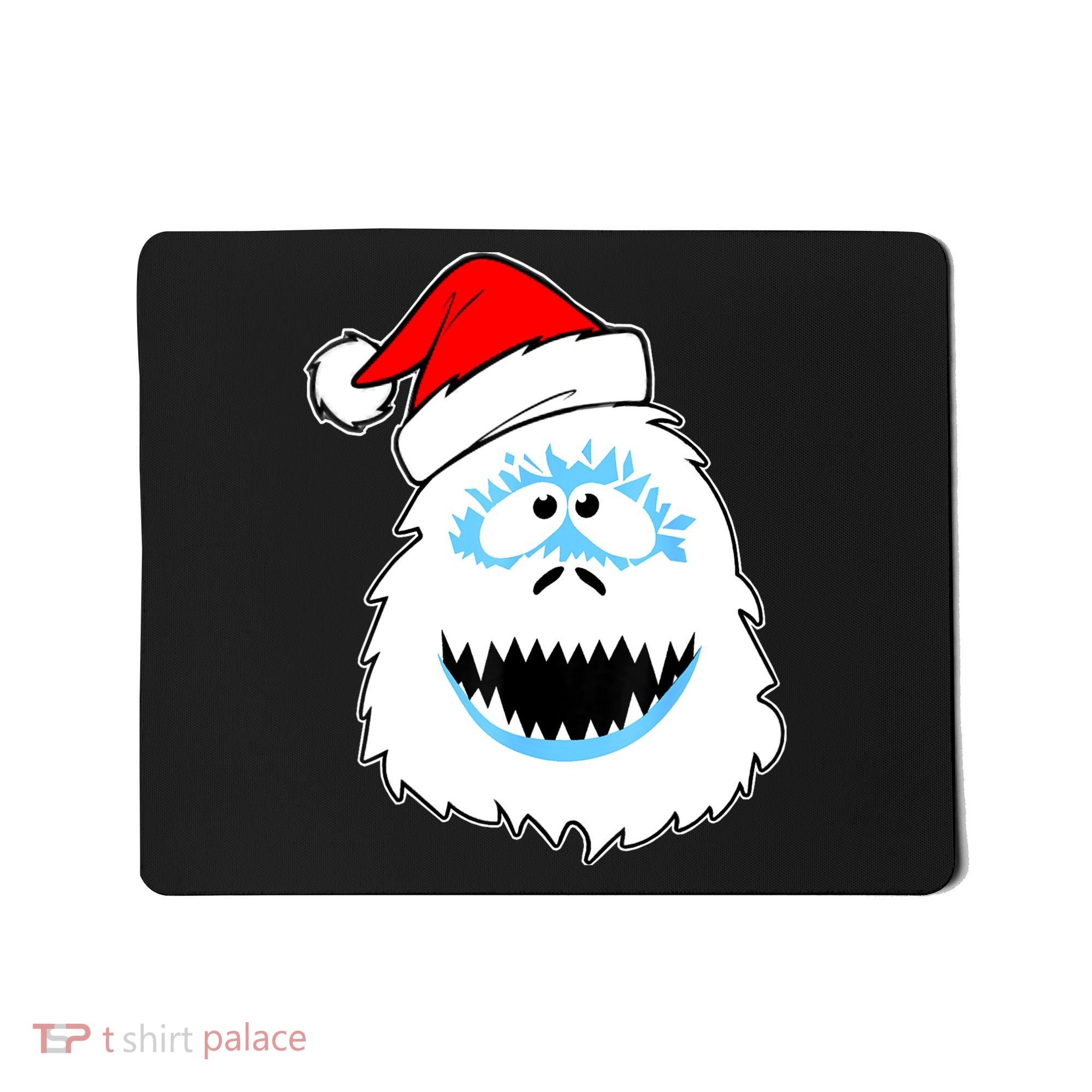 Funny Xmas Abominable Snowman Bigfoot Yeti Retro Christmas Mousepad